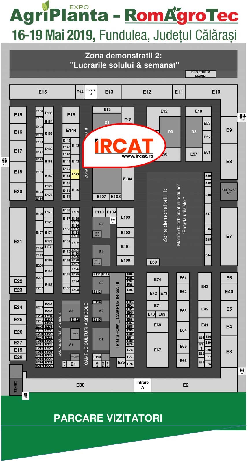 Harta targ Agriplanta 2019 - Stand Ircat E141