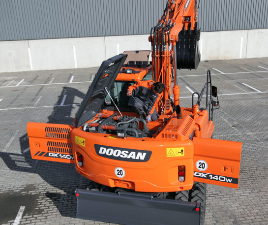 Excavator roti Doosan utilaje constructii ircat