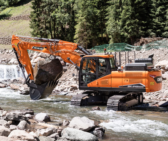 Excavator senile Develon utilaje cariera ircat