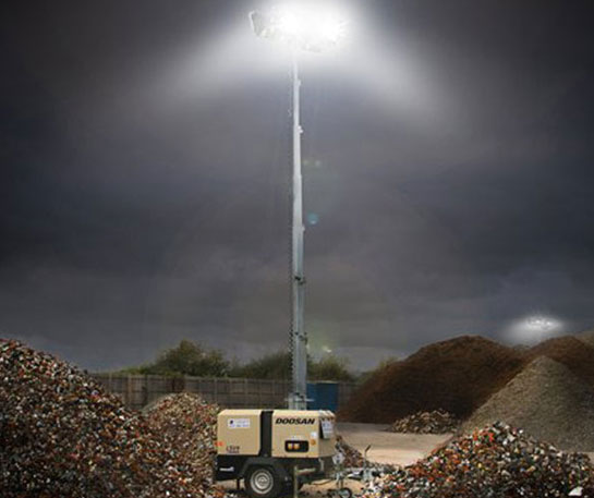 Turn iluminat santier Doosan utilaje ircat