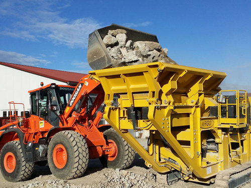 Incarcator frontal Doosan concasor Keestrack Ircat